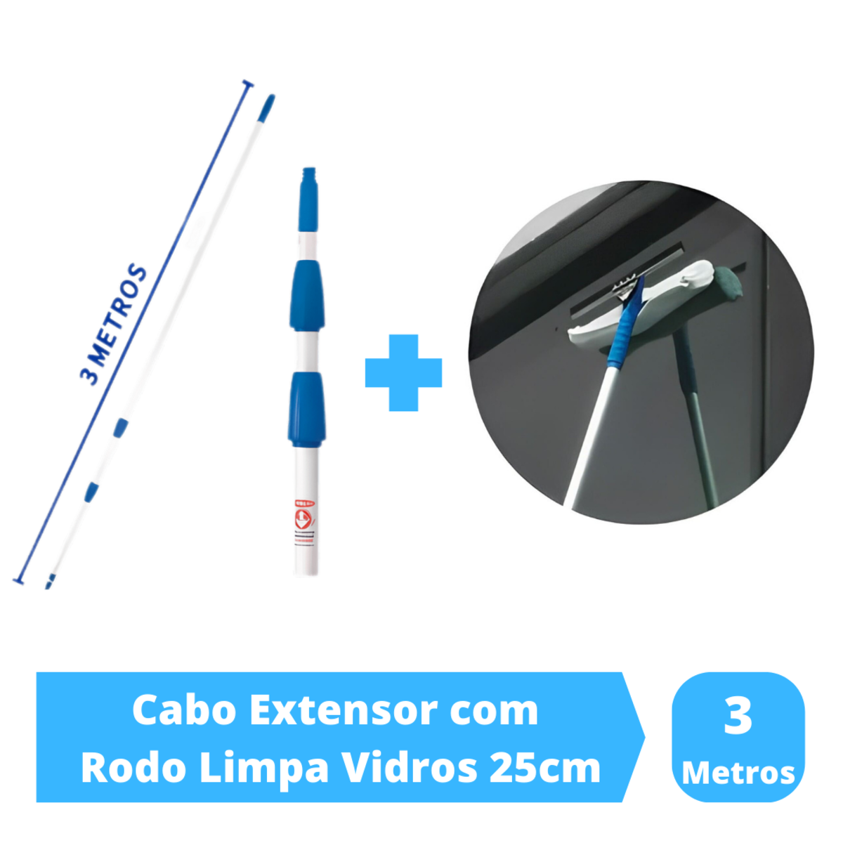 Cabo Extensor Limpeza Metros Rodo M Gico Cm Bralimpia Preveoeste