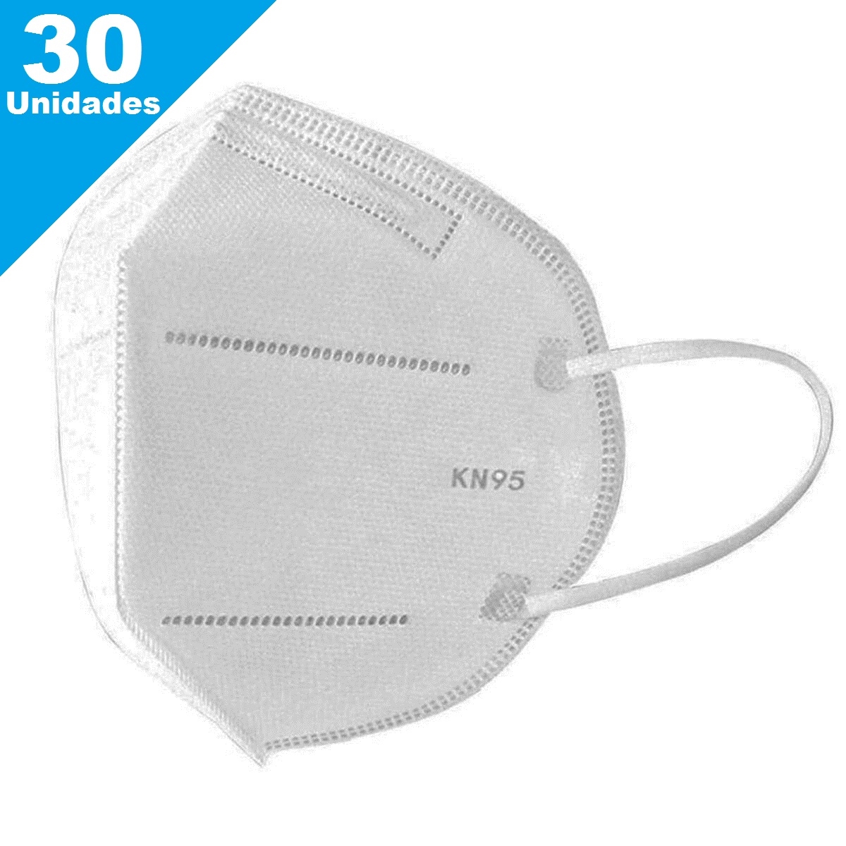 Kit 30 Máscara KN95 Branca Com Clipe Nasal e Anvisa Open Medical
