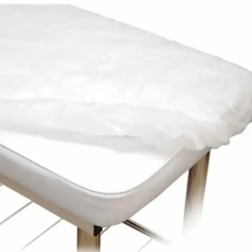 Kit 10 Lençol TNT 20gr Branco 220x90cm Com Elástico nas pontas