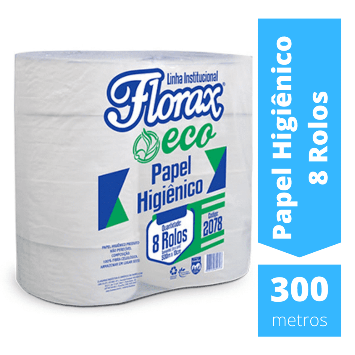 Rolo de papel higiênico branco com um carrinho de compras em um