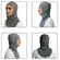Touca Ninja Cinza Poliviscose