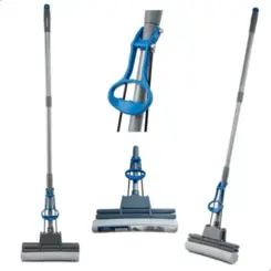 Rodo Mágico Espreme e Absorve 27cm Cabo Metalico Telescópico 1,20 metros
