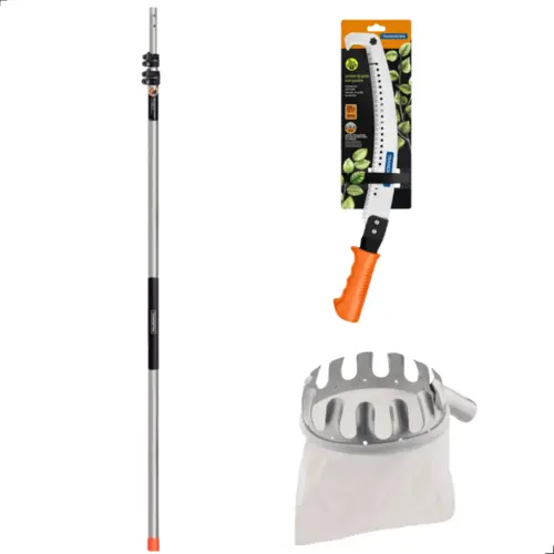 Serrote Podador Apanhador Frutas e Cabo Extensor 5 Metros Tramontina