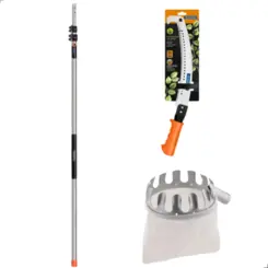 Serrote Podador Apanhador Frutas e Cabo Extensor 5 Metros Tramontina