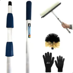 Cabo Extensor 6 Metros Limpa Vidros Vassoura Teto Luva Jardim