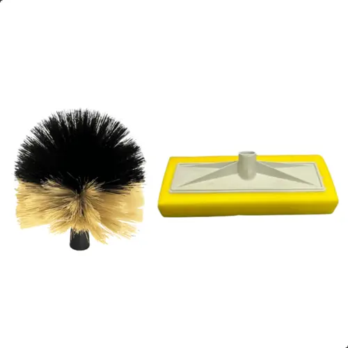 Kit Vassoura Limpa Teto e Rodo Espuma Passa Cera Rosca Universal