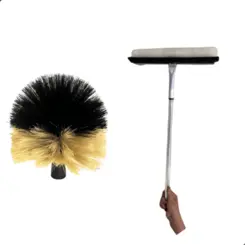 Kit Vassoura Limpa Teias e Teto Rodo Combinado 35cm Limpa e Seca