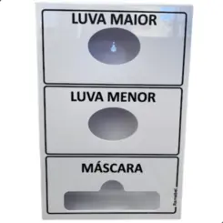 Suporte Dispenser para Luva Maior Menor e Máscara