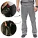 Calça Brim Cinza Com Elástico Reforçada