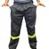 Calça Brim Cinza Com Refletivo e Elástico 3 Bolsos