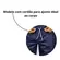 Calça Brim Azul Com Refletivo e Elástico 3 Bolsos