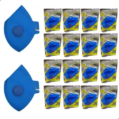Kit 50 Respirador PFF2 Com Valvula Azul CA 44595 Supersafety