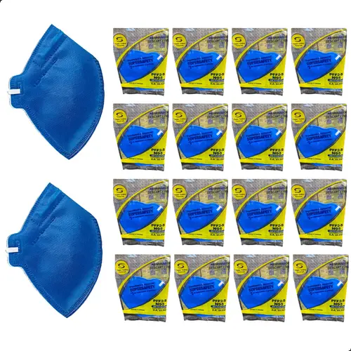 Kit 50 Respirador PFF2 Sem Valvula Azul CA 44241 Supersafety