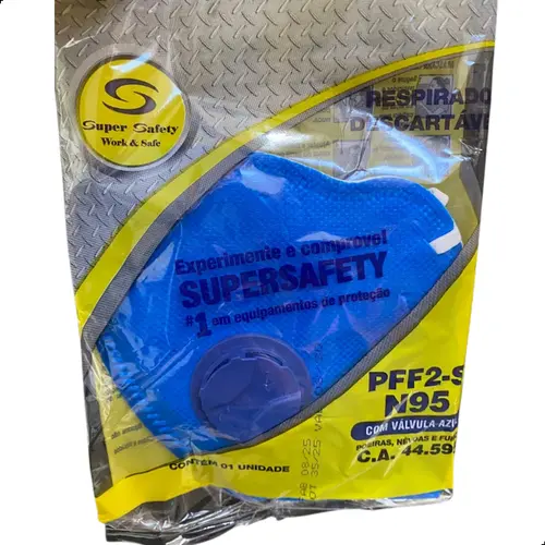 Respirador PFF2 Com Valvula Azul CA 44595 Supersafety