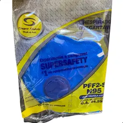 Respirador PFF2 Com Valvula Azul CA 44595 Supersafety