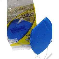 Respirador PFF2 Sem Valvula Azul CA 44241 Supersafety