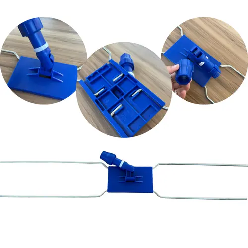 Armação Suporte Flexível Azul Para Mop Pó 100cm