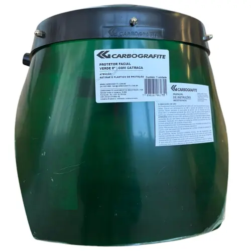 Protetor Facial Verde Com Catraca Carbografite CA 14276